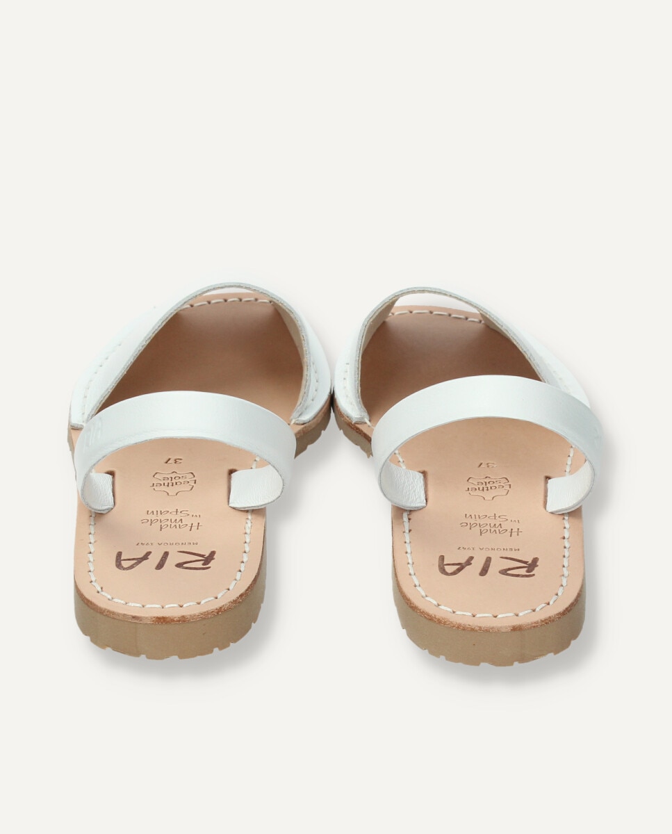 Menorquinas unisex en piel vacuna - Ria Menorca - Blanco Blanco-4