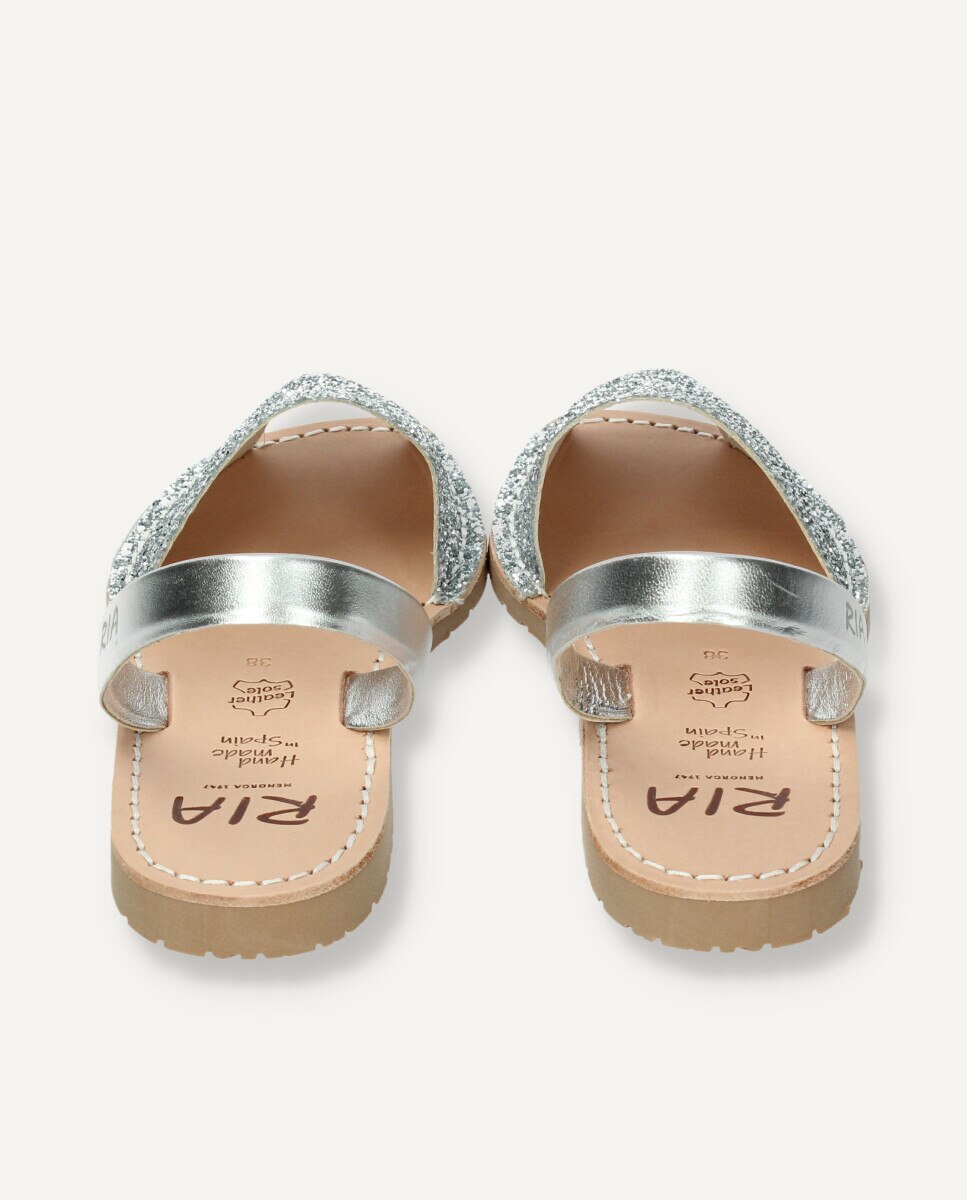 Menorquinas de mujer de glitter - Ria Menorca - Plata Plata-5
