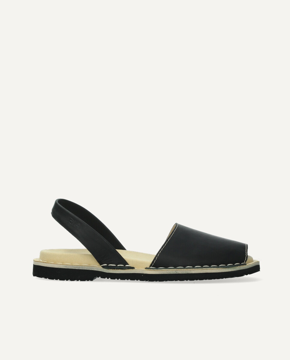 Imagen 0 de Menorquinas unisex de piel con suela anatómica Marrón claro