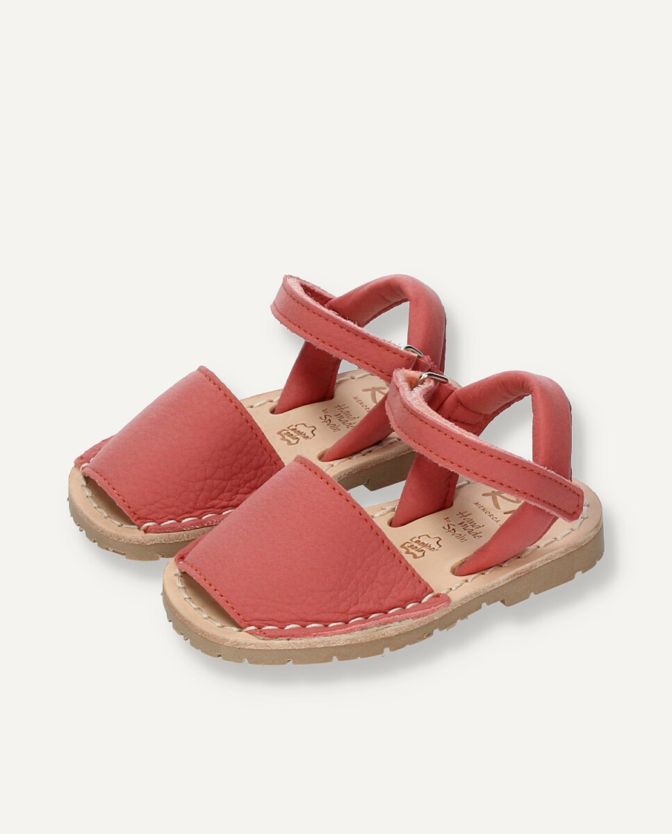 Menorquinas de bebés de piel vacuna - Ria Menorca - Coral Coral-3