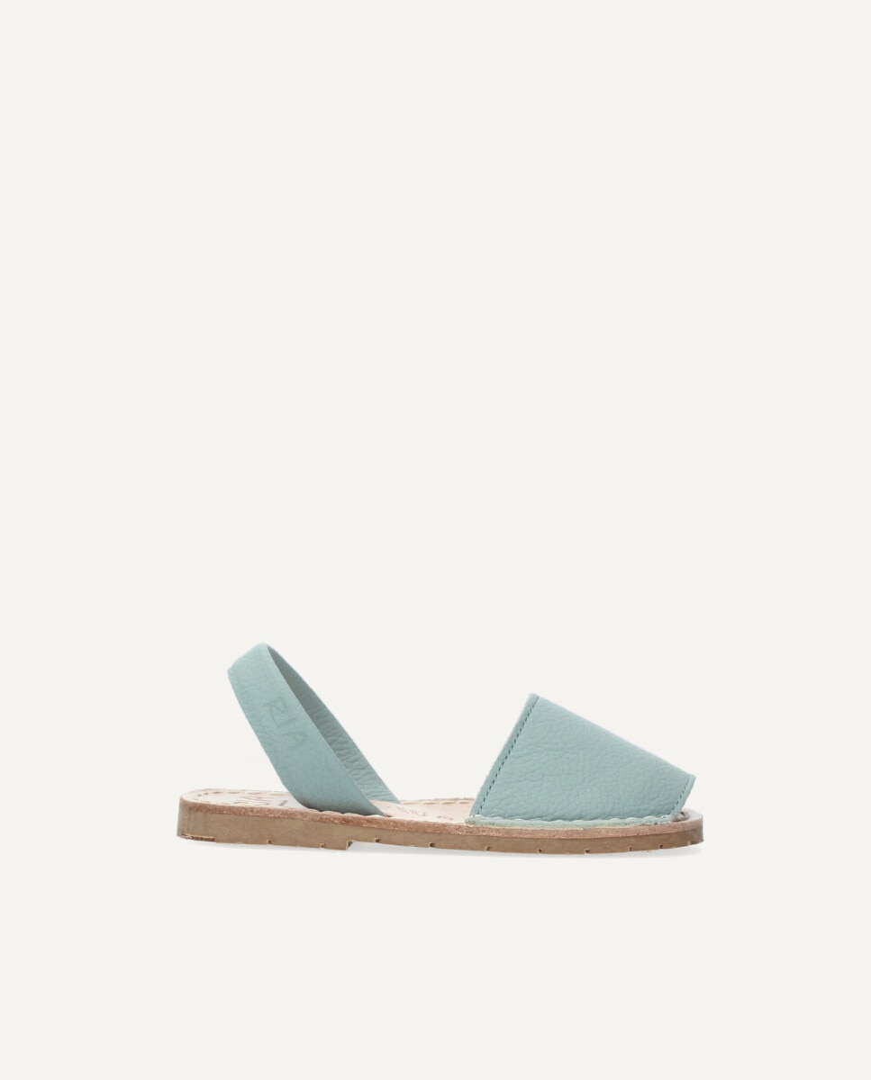Menorquinas unisex de niño en piel vacuna - Ria Menorca - Azul claro Azul claro-1