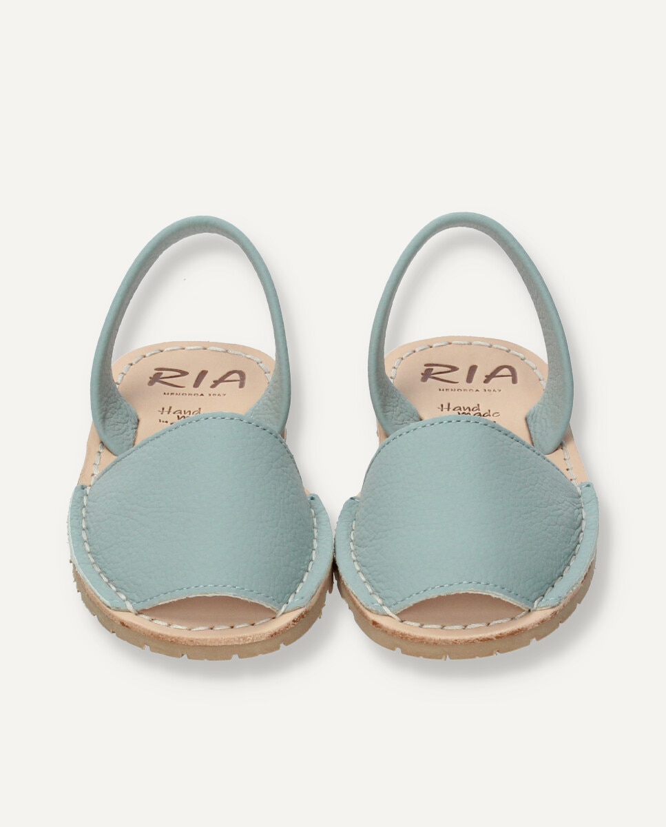 Menorquinas unisex de niño en piel vacuna - Ria Menorca - Azul claro Azul claro-2