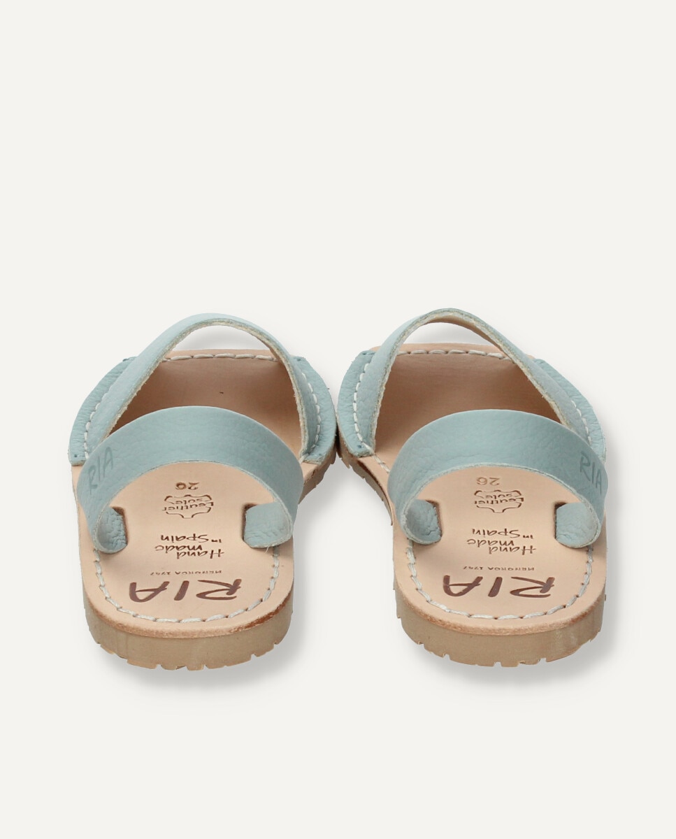Menorquinas unisex de niño en piel vacuna - Ria Menorca - Azul claro Azul claro-5