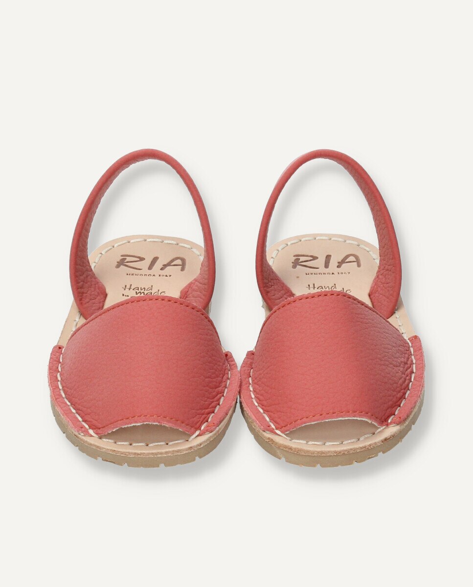 Menorquinas unisex de niño en piel vacuna - Ria Menorca - Coral Coral-2
