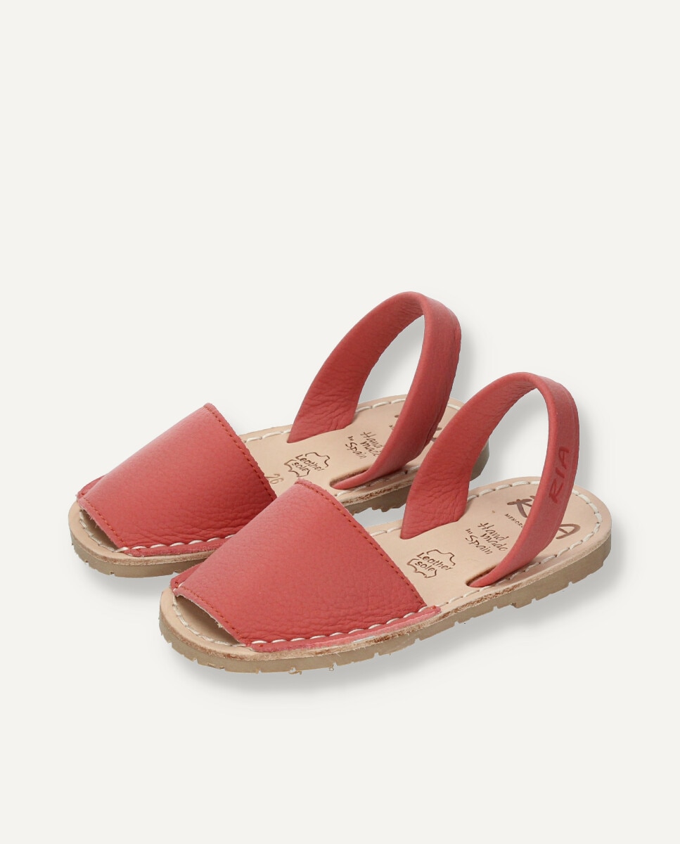 Menorquinas unisex de niño en piel vacuna - Ria Menorca - Coral Coral-3