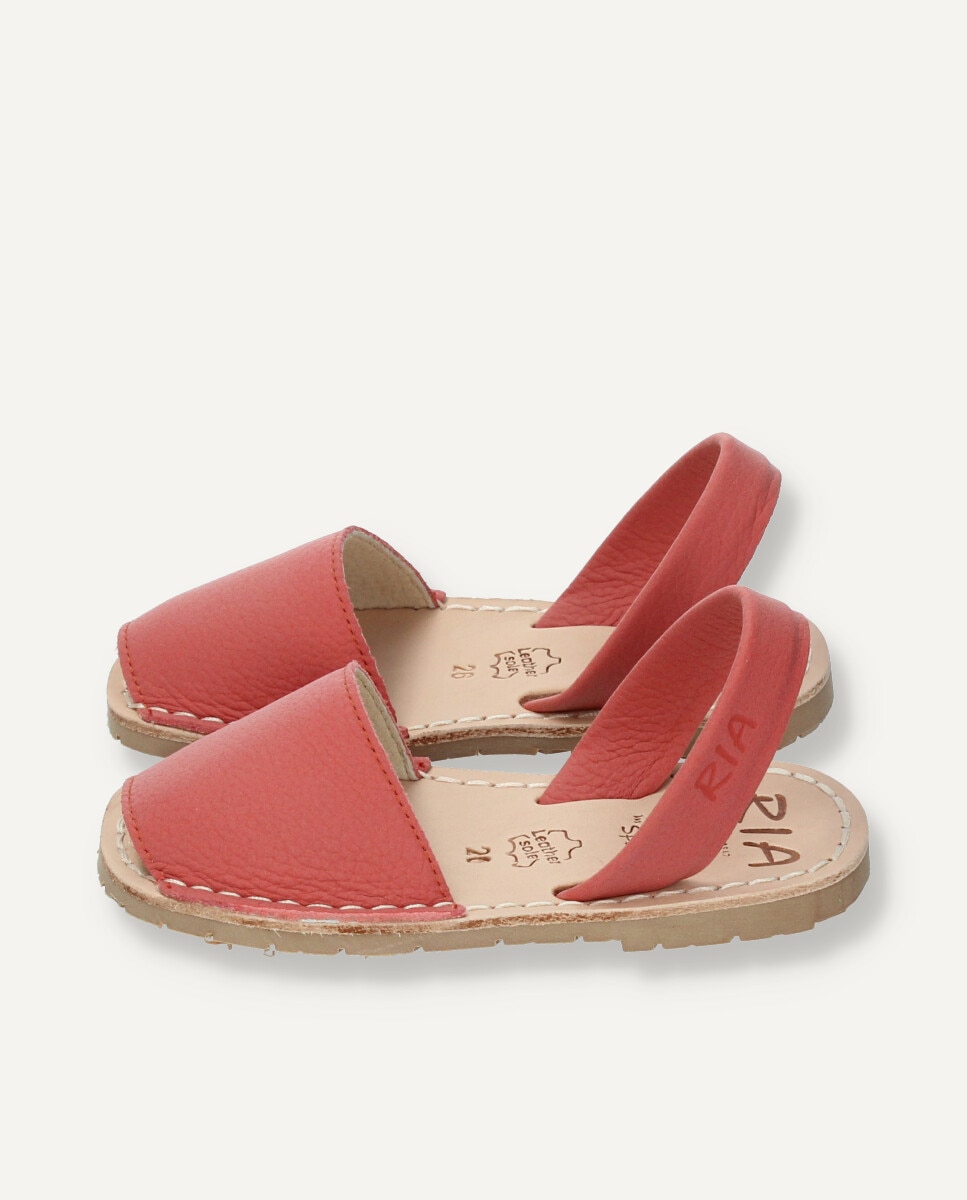 Menorquinas unisex de niño en piel vacuna - Ria Menorca - Coral Coral-4