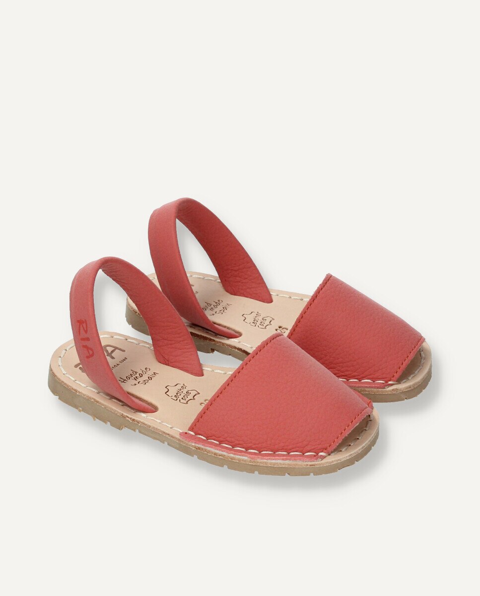 Menorquinas unisex de niño en piel vacuna - Ria Menorca - Coral Coral-6