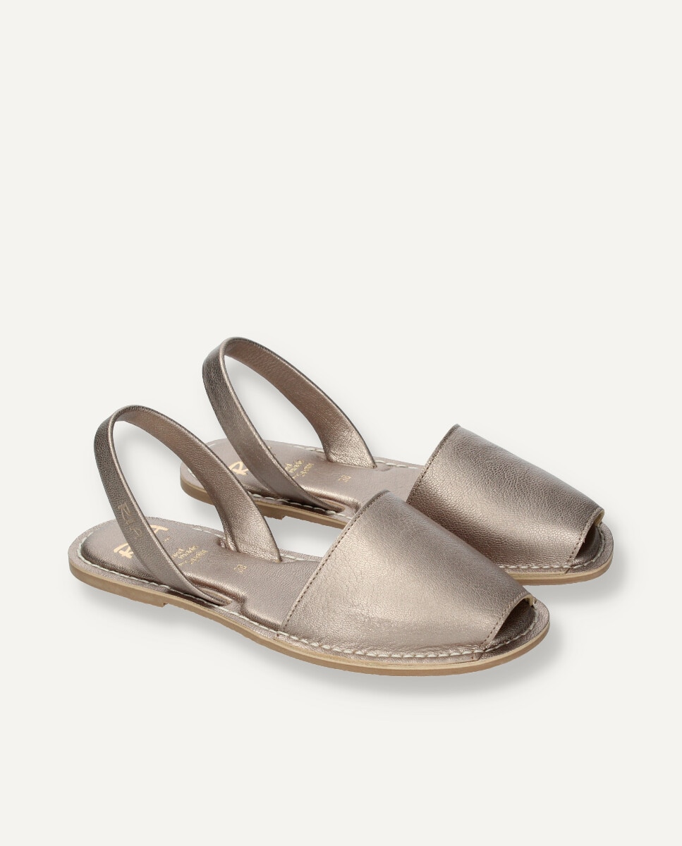Menorquinas de mujer en piel caprina - Ria Menorca - Oro Oro-6