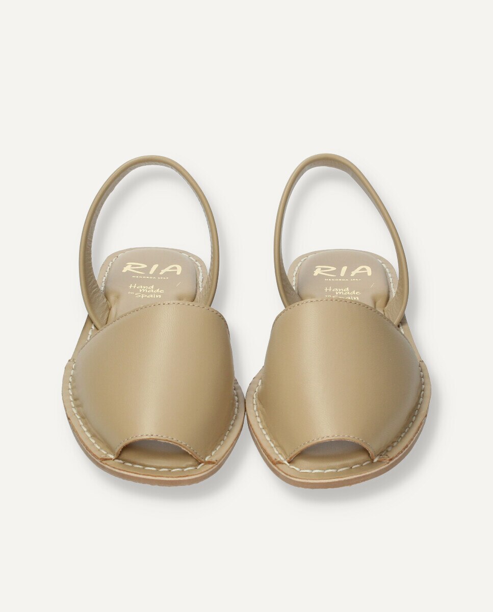 Menorquinas de mujer en piel vacuna - Ria Menorca - Rosa Beige-3
