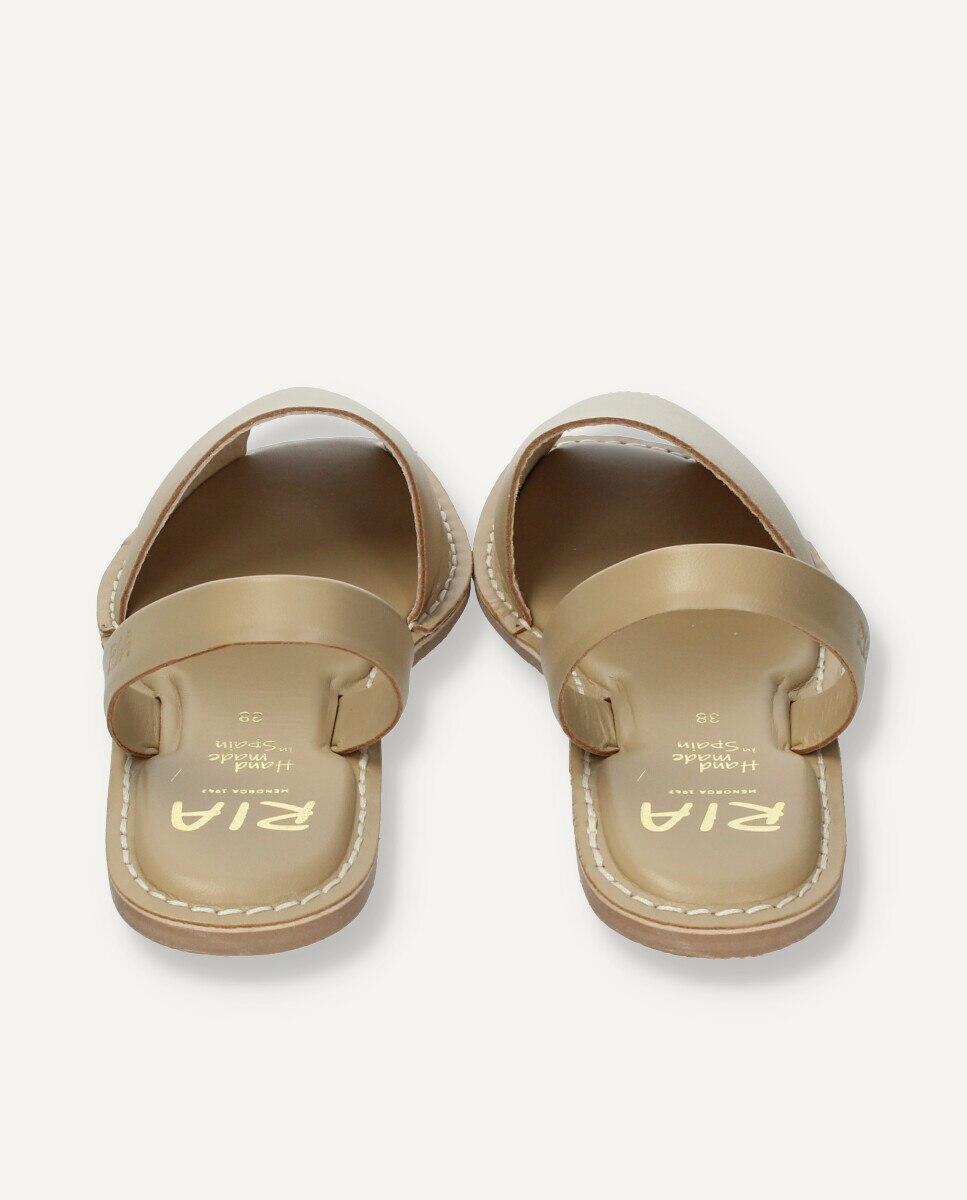 Menorquinas de mujer en piel vacuna - Ria Menorca - Rosa Beige-5