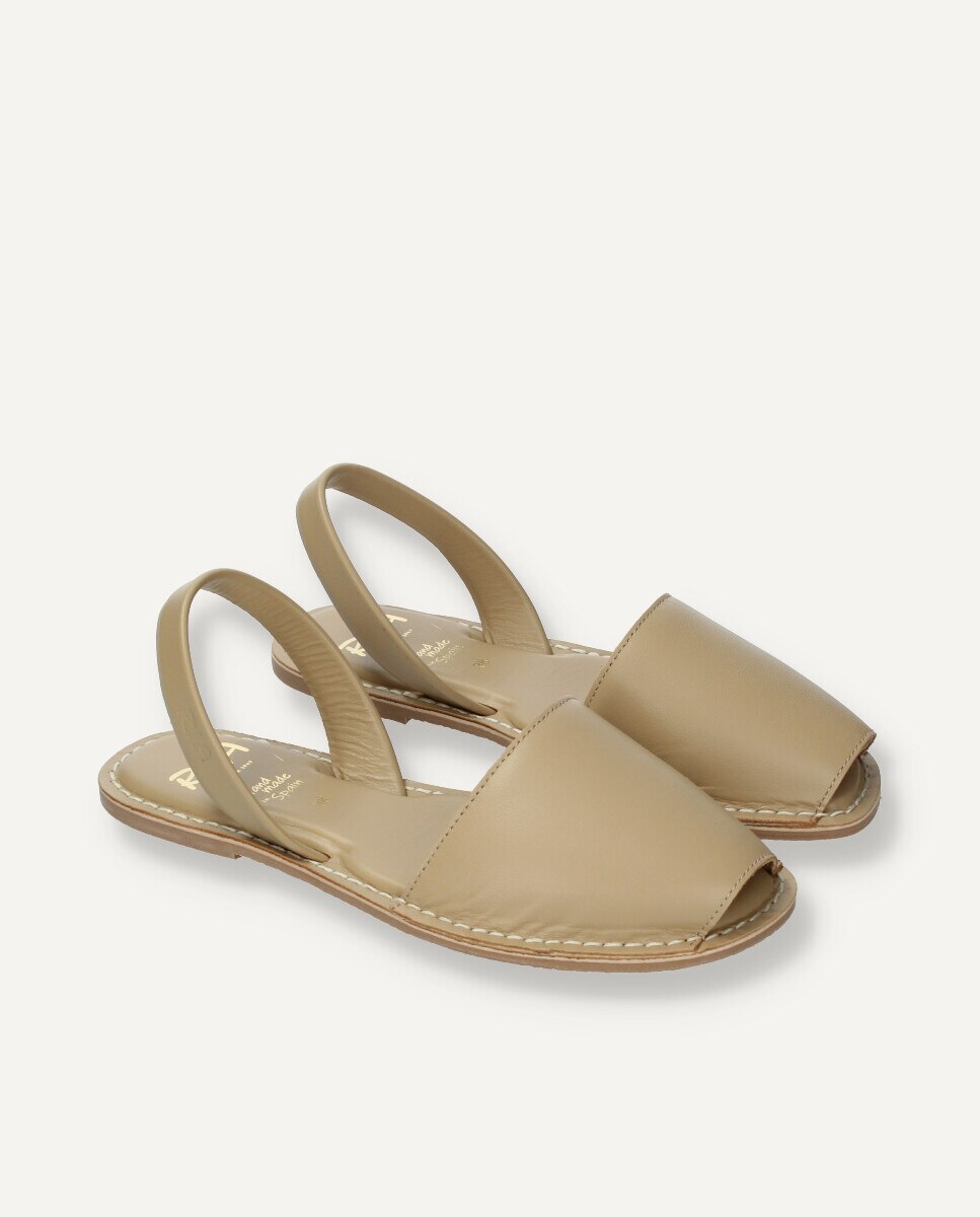 Menorquinas de mujer en piel vacuna - Ria Menorca - Rosa Beige-6