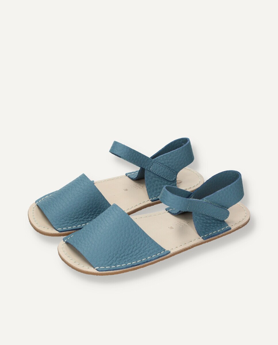 Menorquinas de mujer barefoot de piel - Ria Menorca - Azul índigo Azul índigo-2