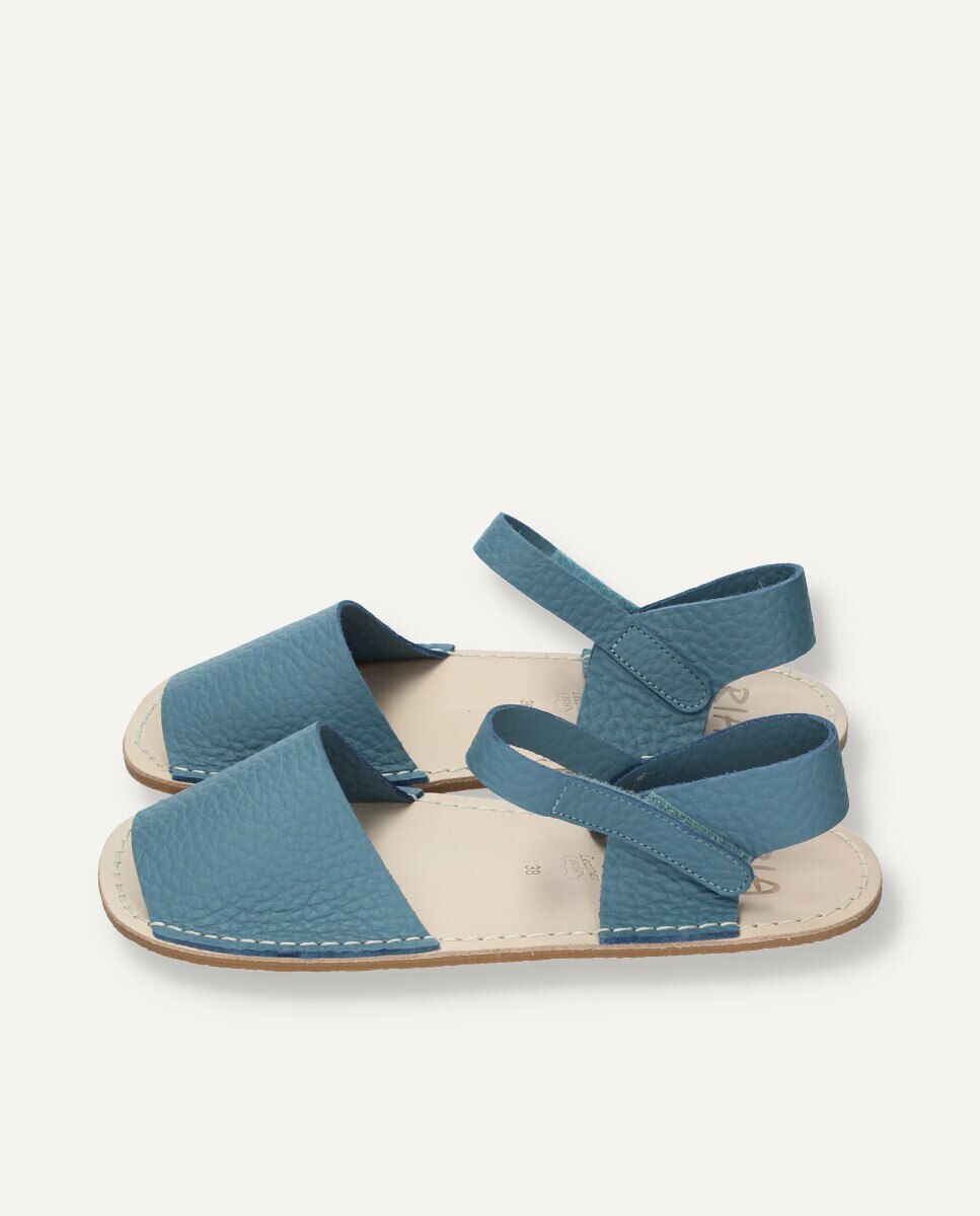 Menorquinas de mujer barefoot de piel - Ria Menorca - Azul índigo Azul índigo-4