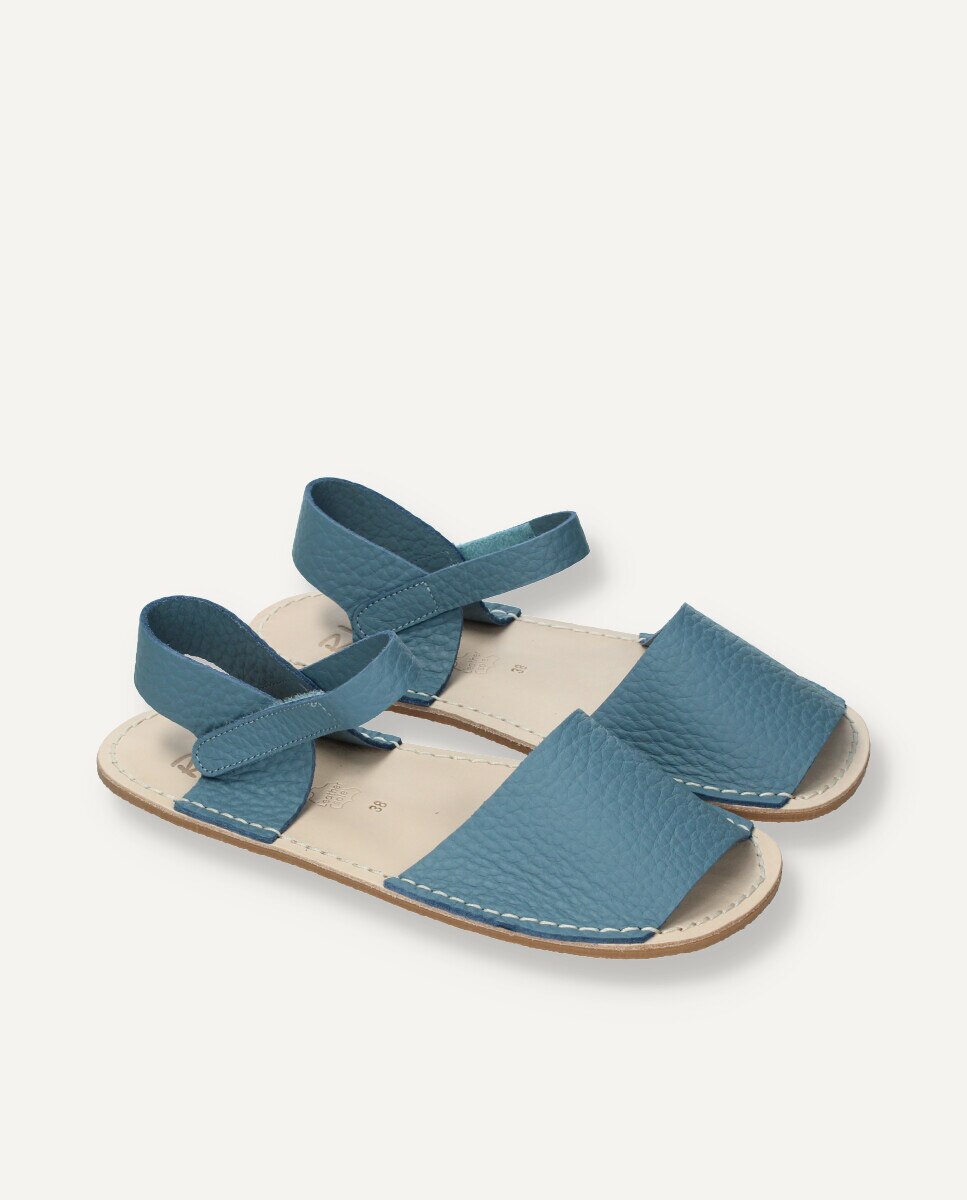 Menorquinas de mujer barefoot de piel - Ria Menorca - Azul índigo Azul índigo-6