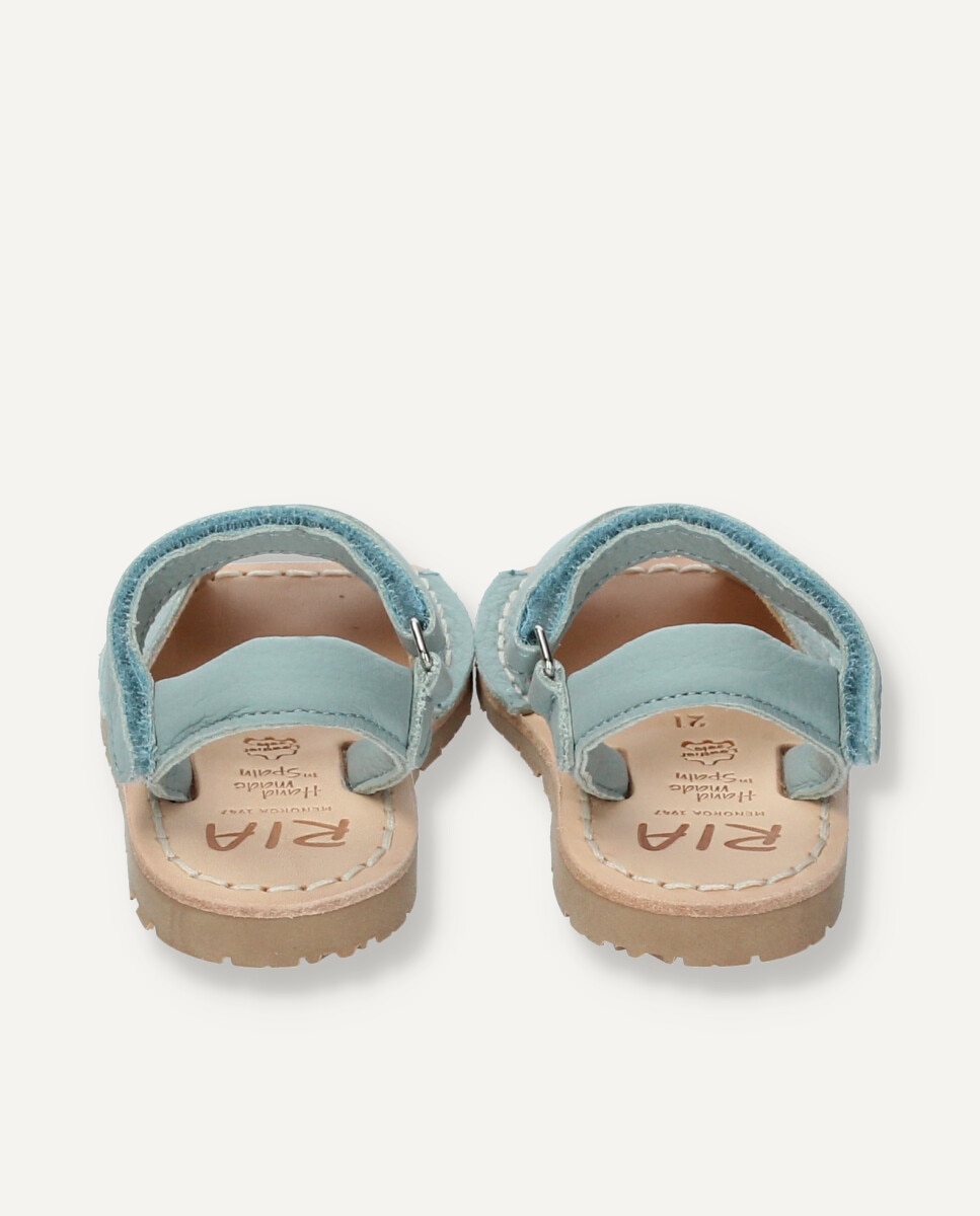 Menorquinas de bebés de piel vacuna - Ria Menorca - Azul claro Azul claro-5