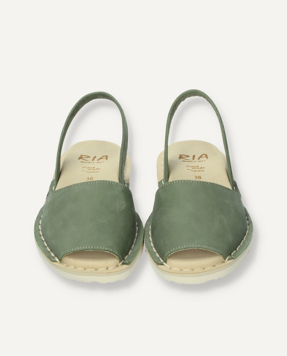 Menorquinas unisex de piel con suela anatómica - Ria Menorca - Verde Verde-3