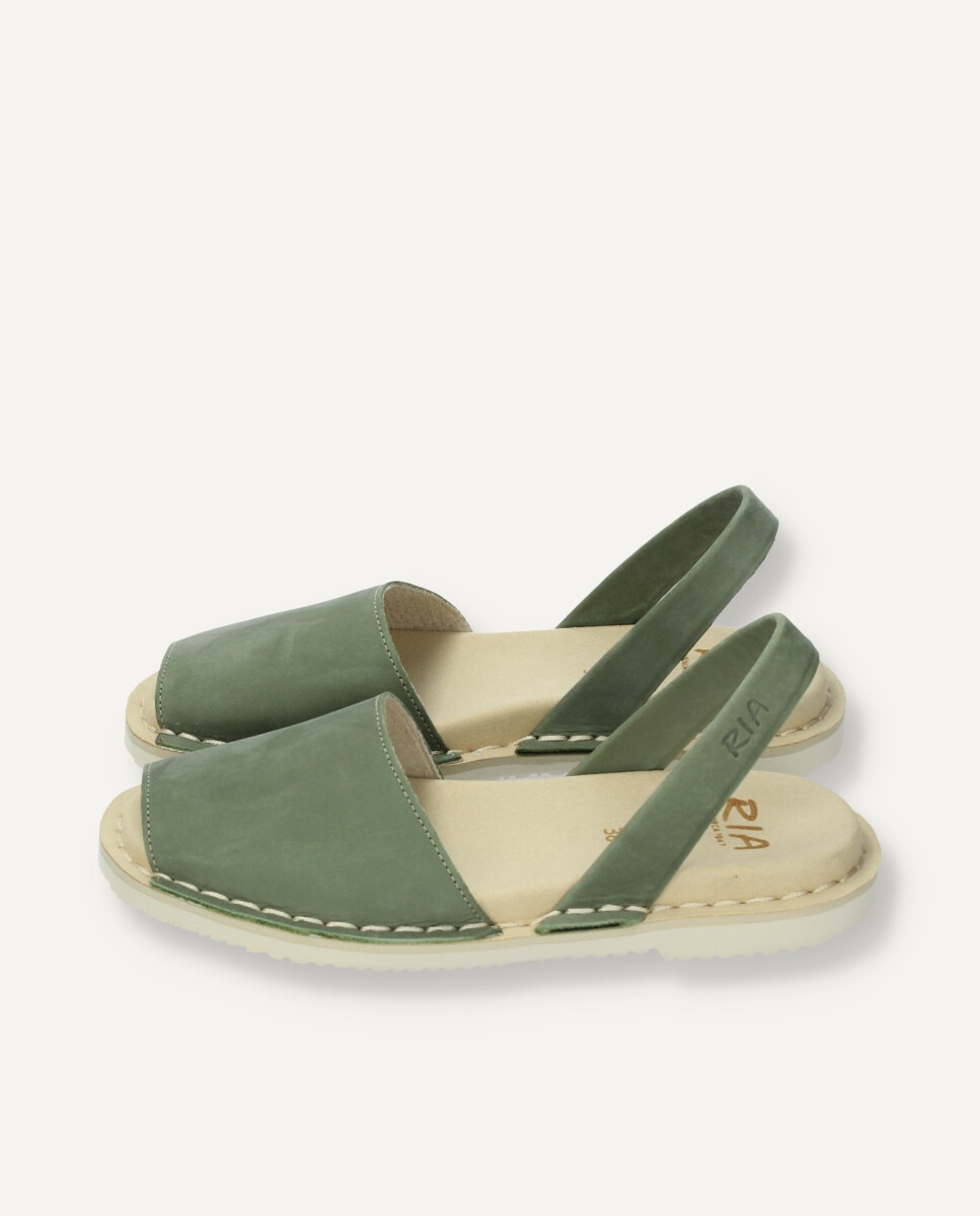 Menorquinas unisex de piel con suela anatómica - Ria Menorca - Verde Verde-2
