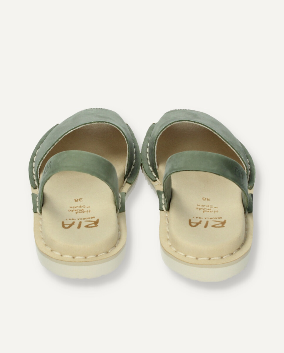 Menorquinas unisex de piel con suela anatómica - Ria Menorca - Verde Verde-4