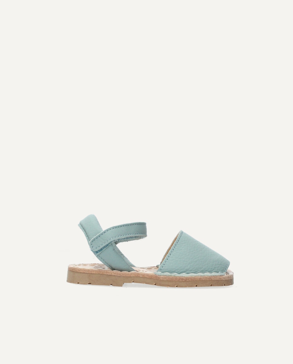 Imagen 0 de Menorquinas unisex de niño en piel vacuna Azul claro