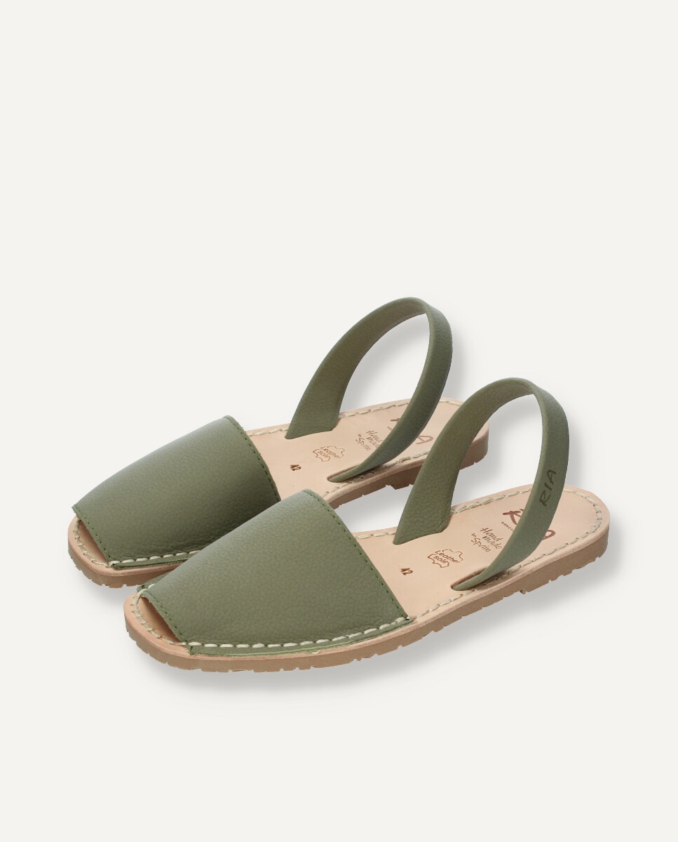 Menorquinas de hombre en piel vacuna - Ria Menorca - Verde militar Verde militar-3