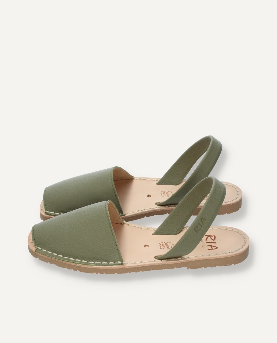 Menorquinas de hombre en piel vacuna - Ria Menorca - Verde militar Verde militar-5