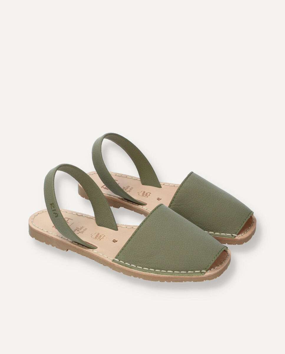 Menorquinas de hombre en piel vacuna - Ria Menorca - Verde militar Verde militar-6