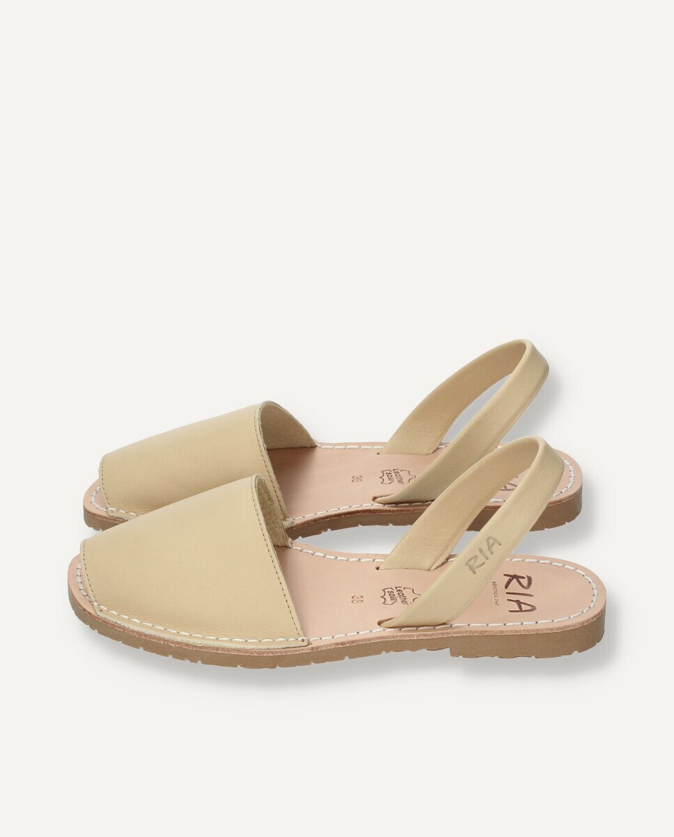 Menorquinas unisex en piel vacuna - Ria Menorca - Beige Beige-4