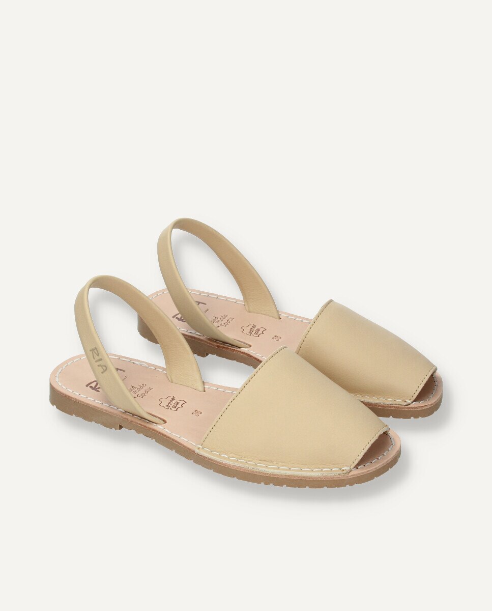 Menorquinas unisex en piel vacuna - Ria Menorca - Beige Beige-6