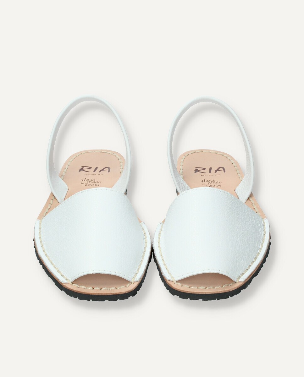 Menorquinas de hombre en piel vacuna - Ria Menorca - Blanco Blanco-3