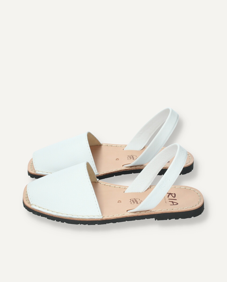 Menorquinas de hombre en piel vacuna - Ria Menorca - Blanco Blanco-4