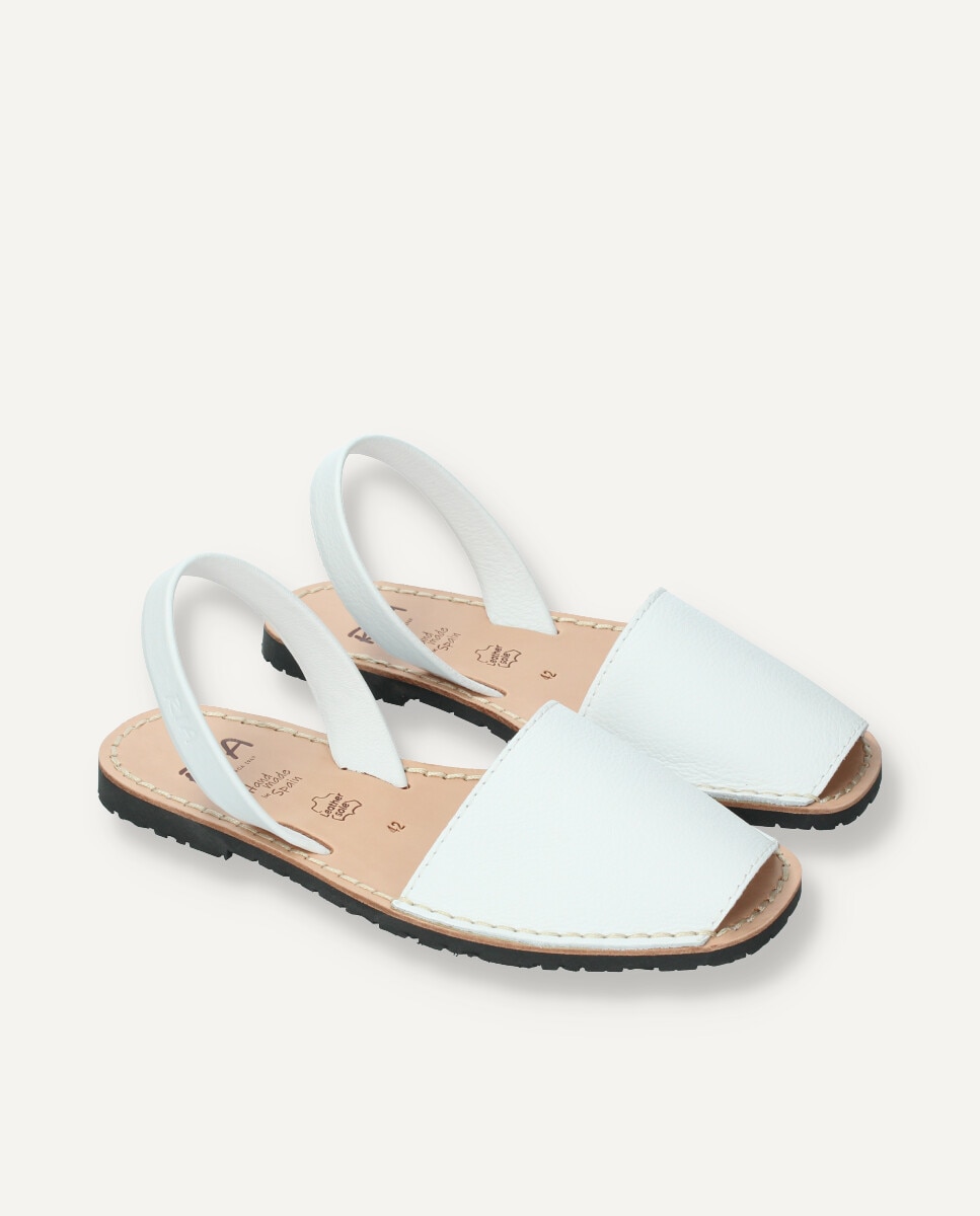 Menorquinas de hombre en piel vacuna - Ria Menorca - Blanco Blanco-6