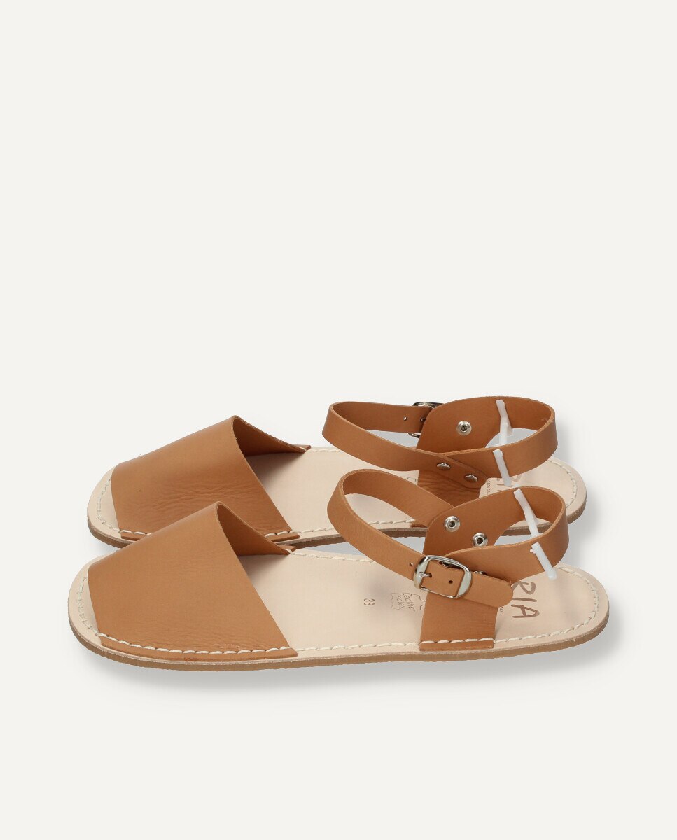 Menorquinas de mujer barefoot de piel - Ria Menorca - Marrón claro Marrón claro-4