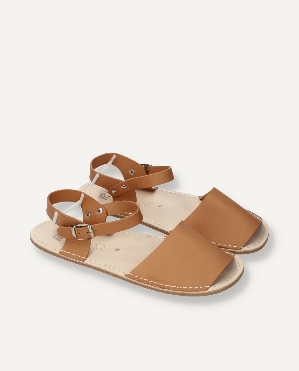 Menorquinas de mujer barefoot de piel - Ria Menorca - Marrón claro Marrón claro-6