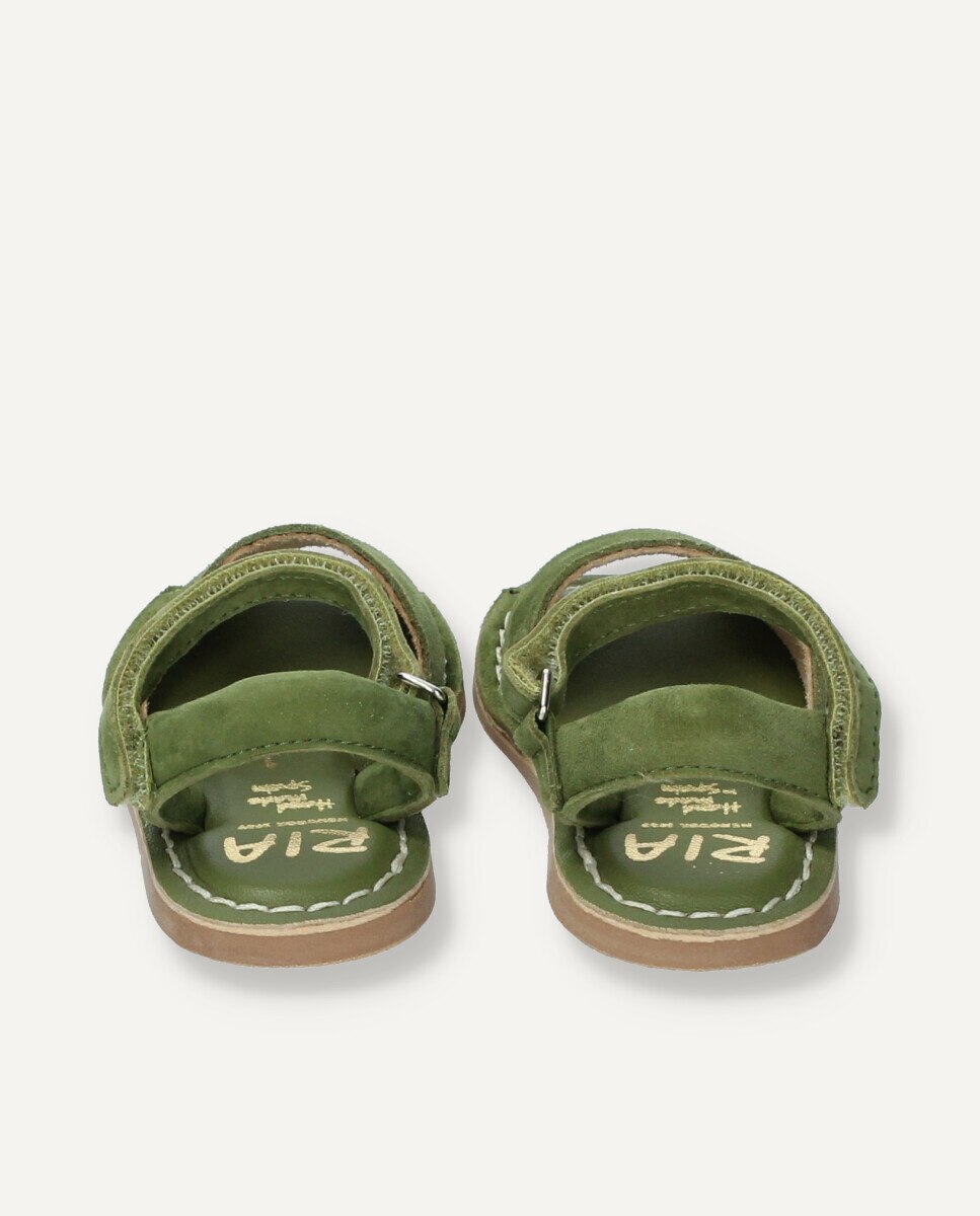 Monocolor niños piel caprina - Ria Menorca - Verde militar Verde militar-5