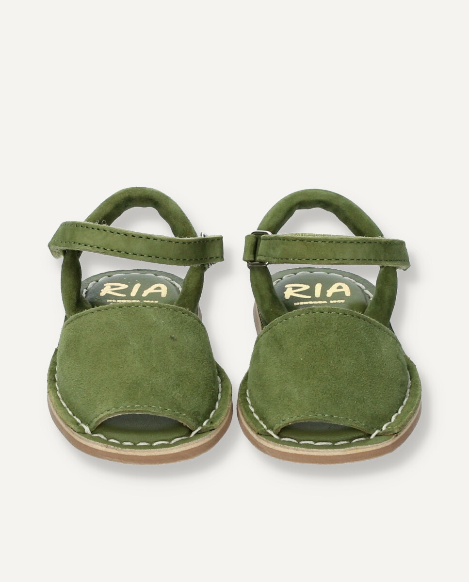 Monocolor bebe piel caprina - Ria Menorca - Verde militar Verde militar-2