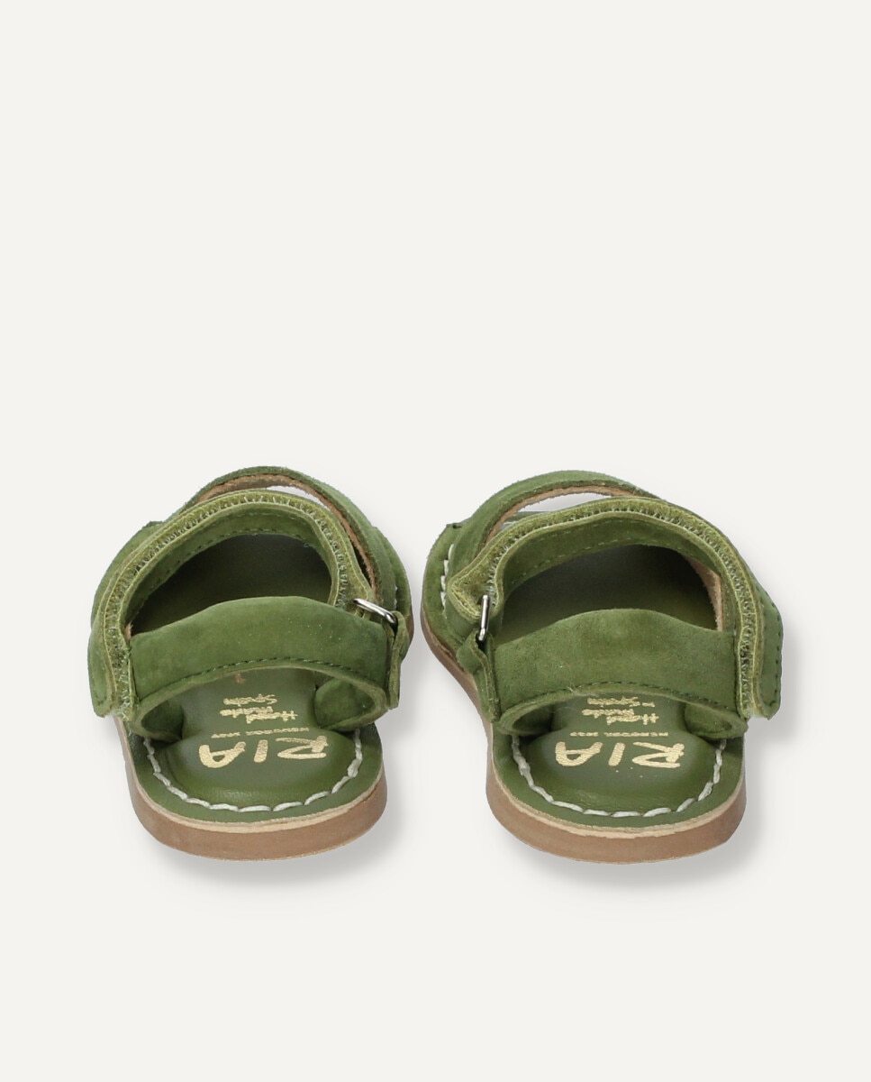Monocolor bebe piel caprina - Ria Menorca - Verde militar Verde militar-5