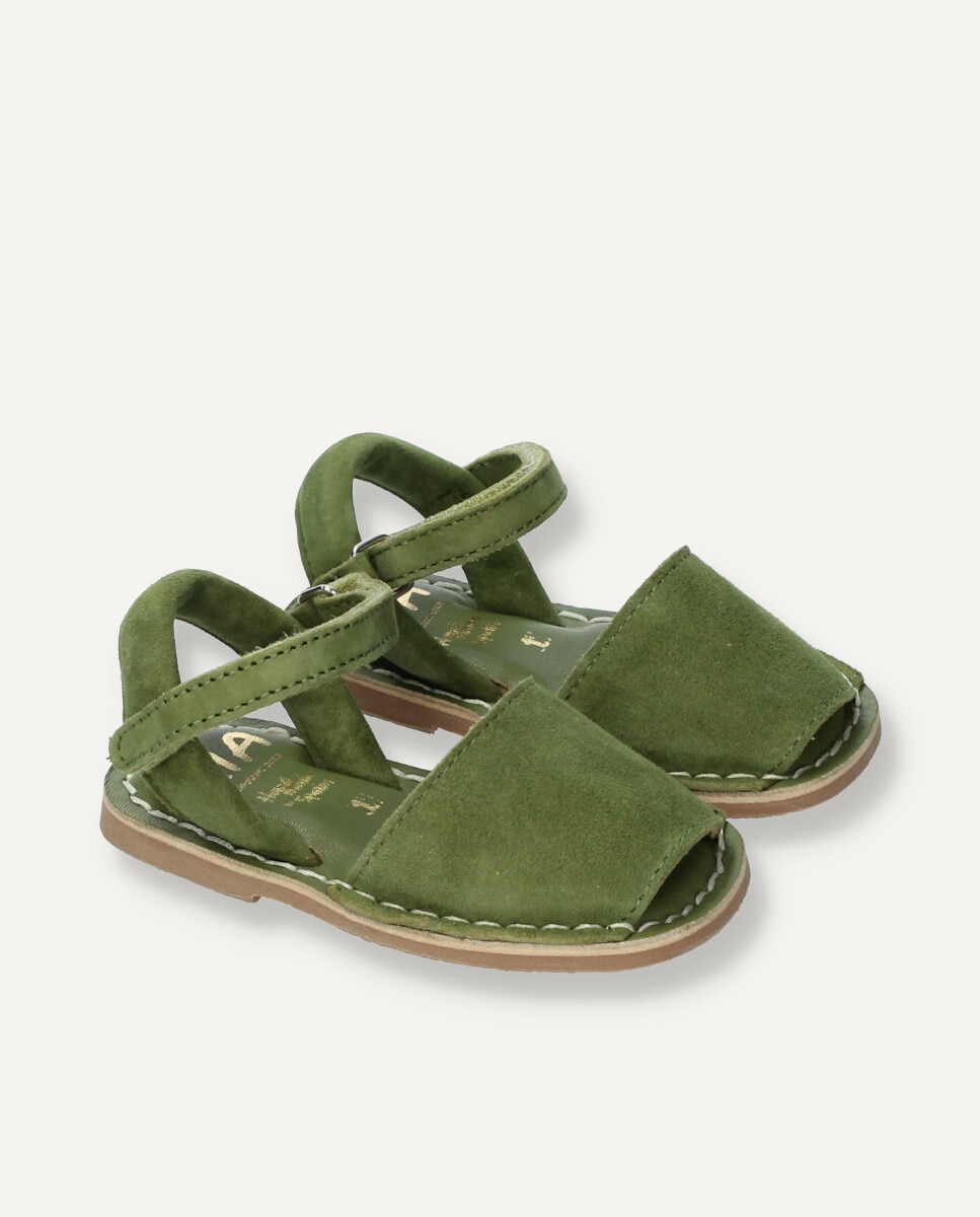 Monocolor bebe piel caprina - Ria Menorca - Verde militar Verde militar-6