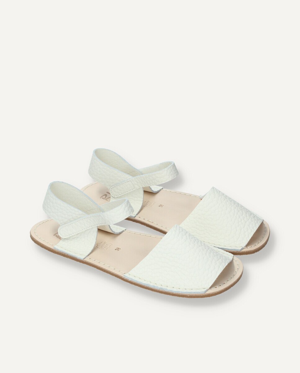 Menorquinas de mujer barefoot de piel - Ria Menorca - Blanco Blanco-6
