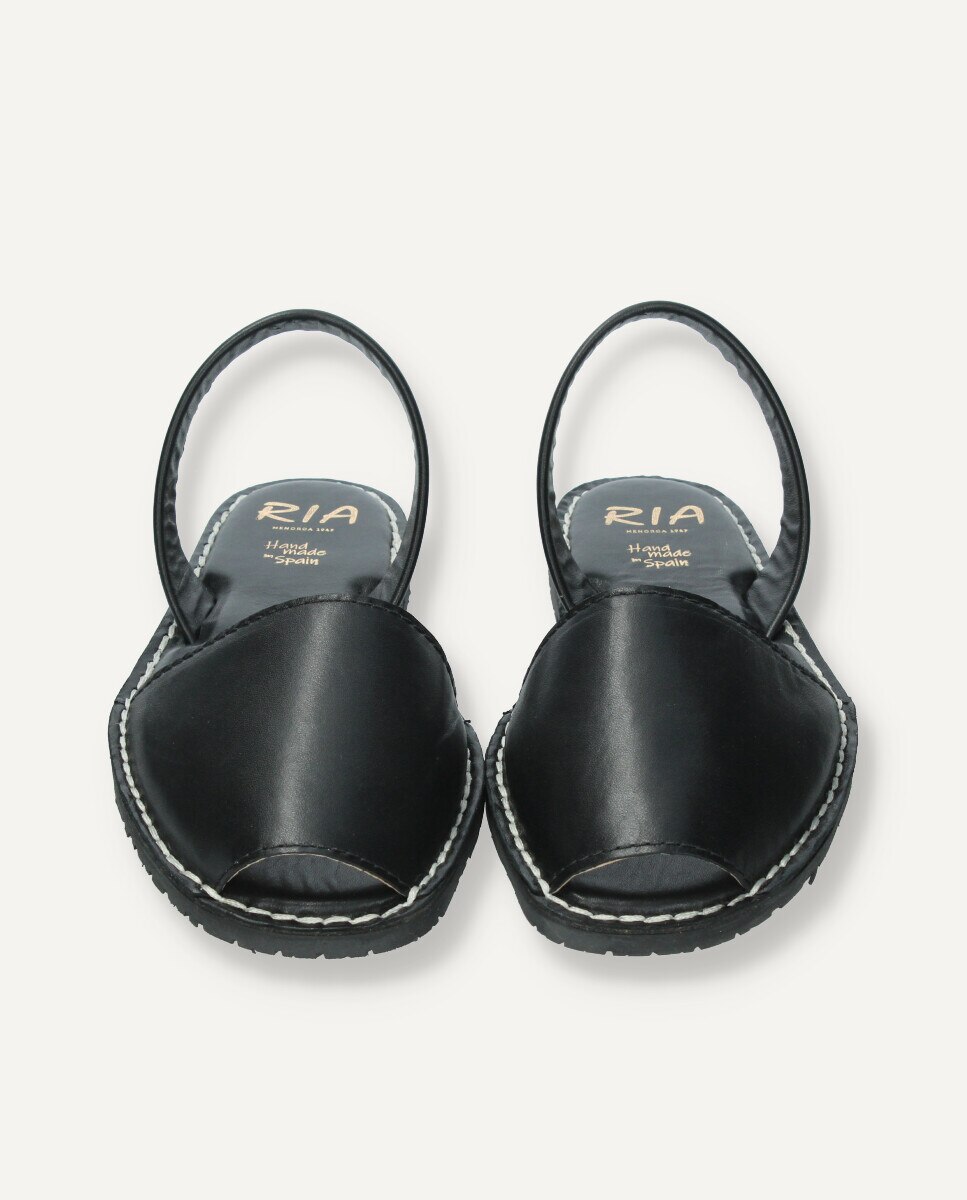 Menorquinas de hombre en piel monocolor - Ria Menorca - Negro Negro-3