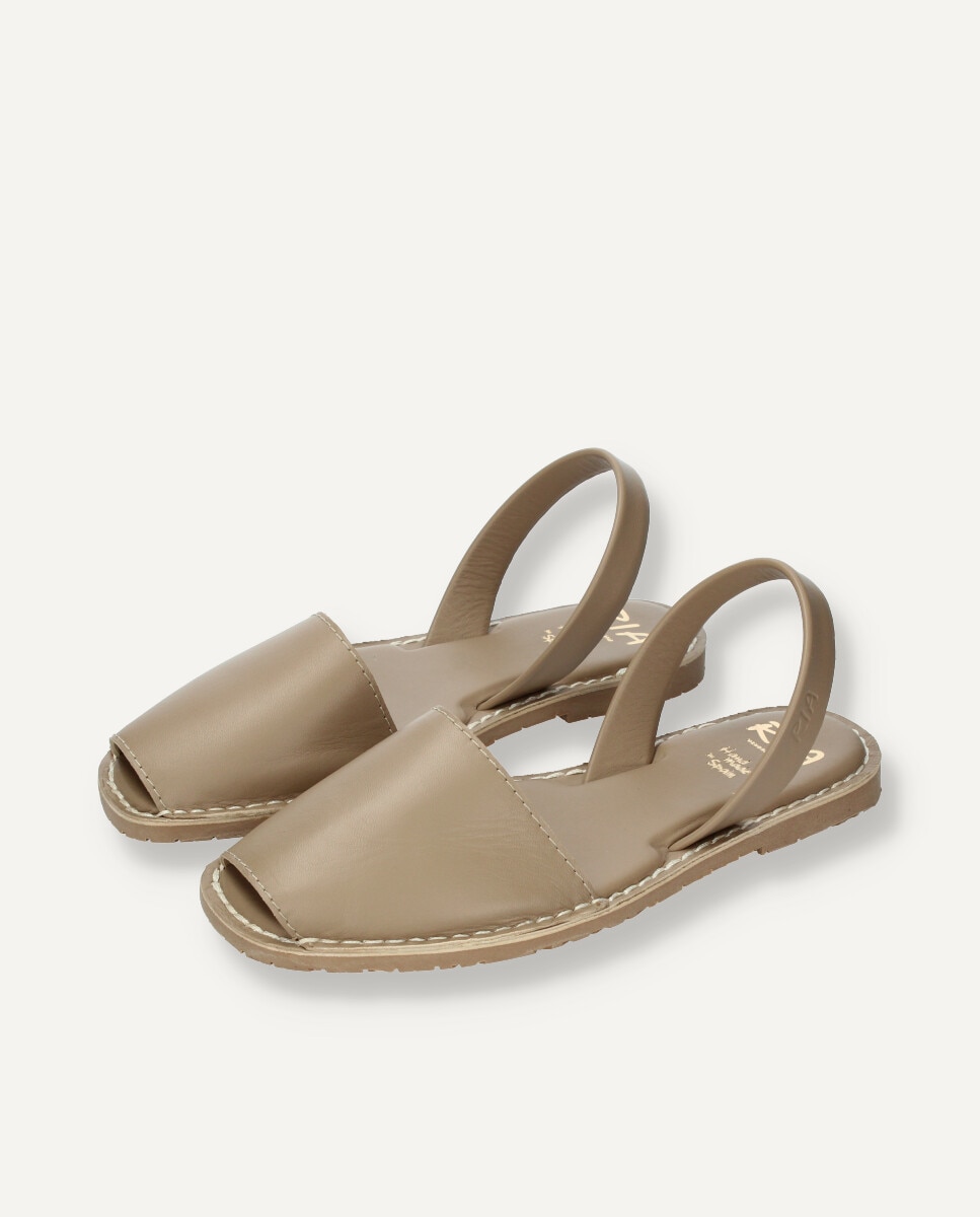 Menorquinas de hombre en piel monocolor - Ria Menorca - Beige Beige-2
