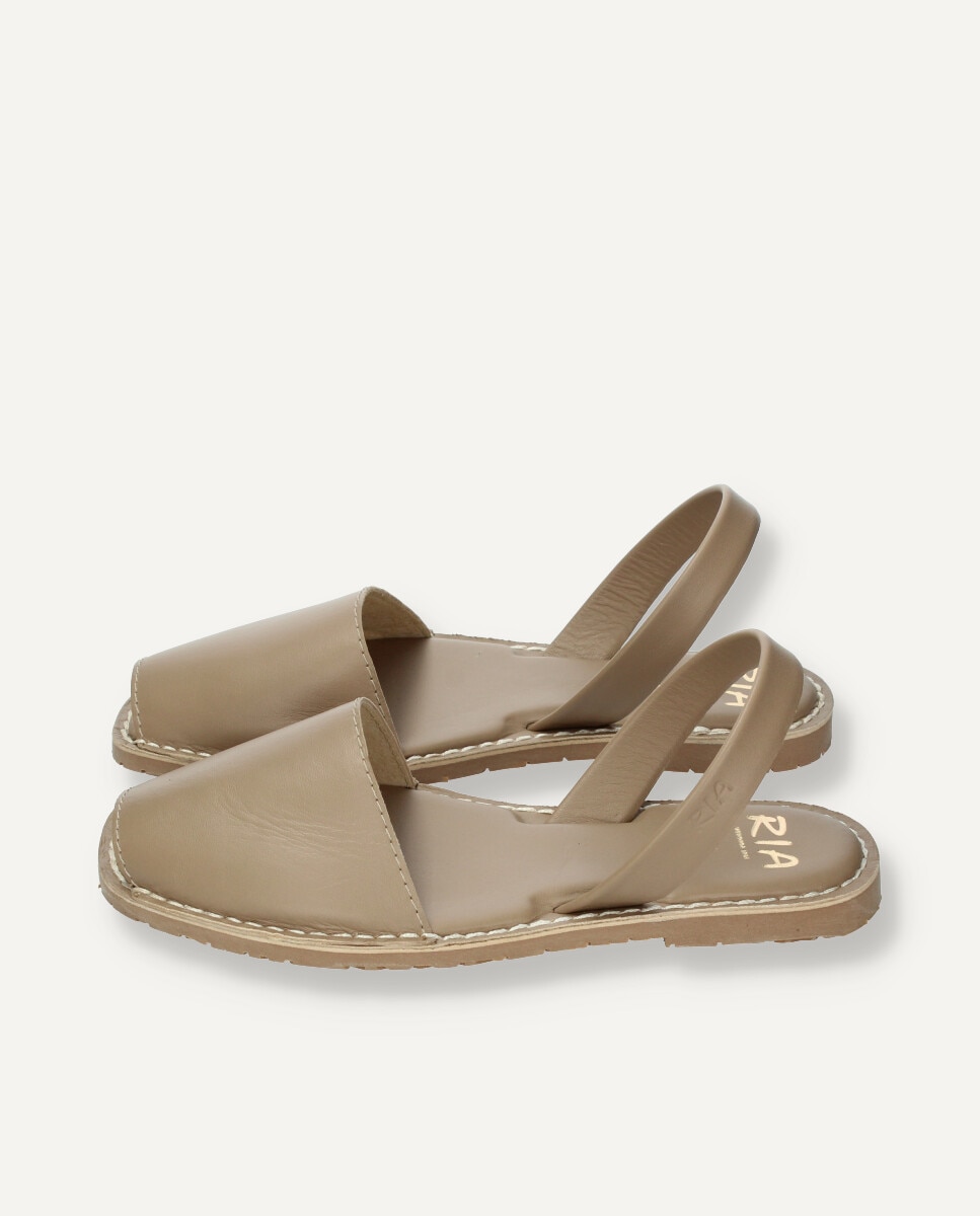 Menorquinas de hombre en piel monocolor - Ria Menorca - Beige Beige-4