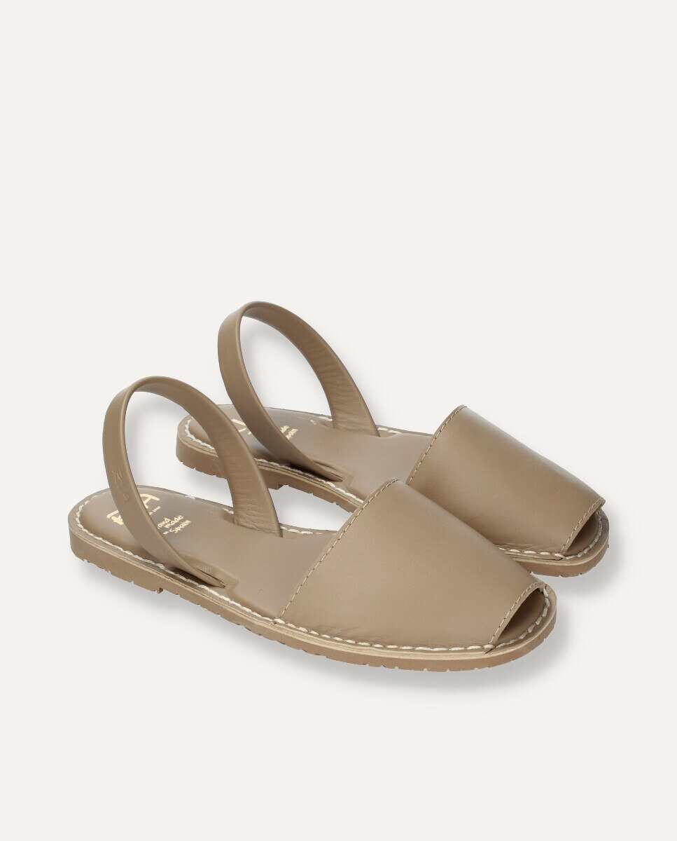 Menorquinas de hombre en piel monocolor - Ria Menorca - Beige Beige-6