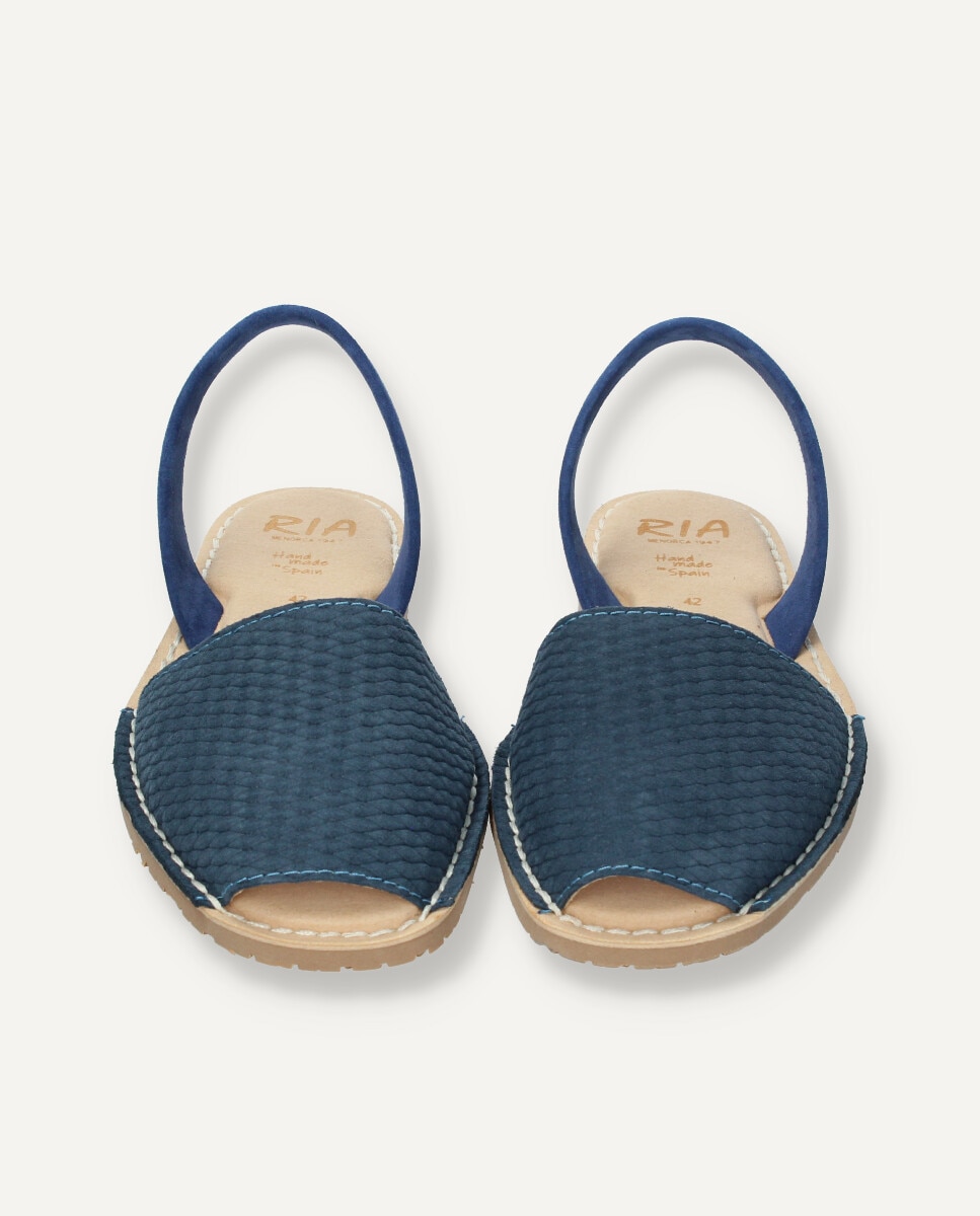 Menorquinas de hombre en piel con plantilla - Ria Menorca - Azul marino Azul marino-3