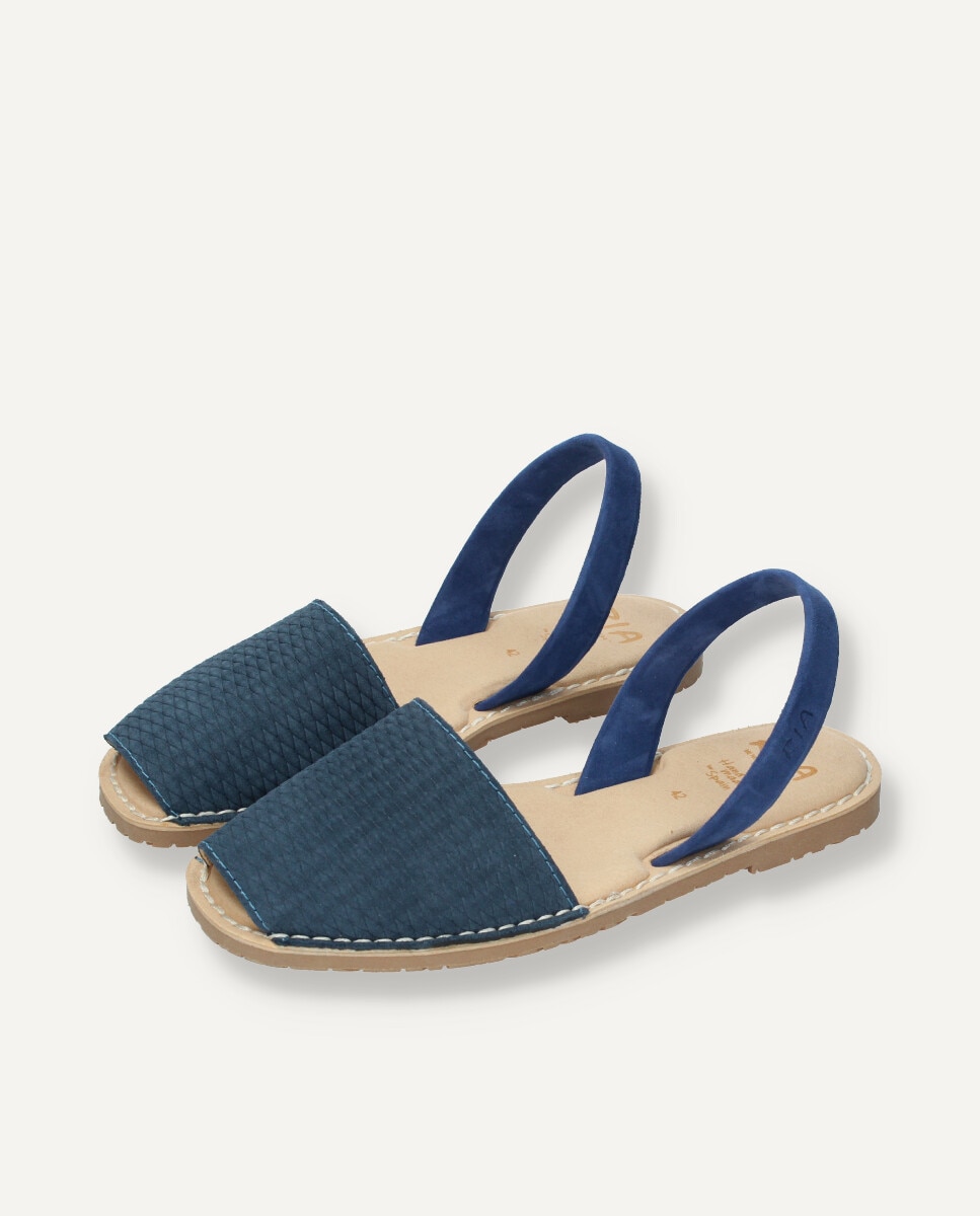 Menorquinas de hombre en piel con plantilla - Ria Menorca - Azul marino Azul marino-2