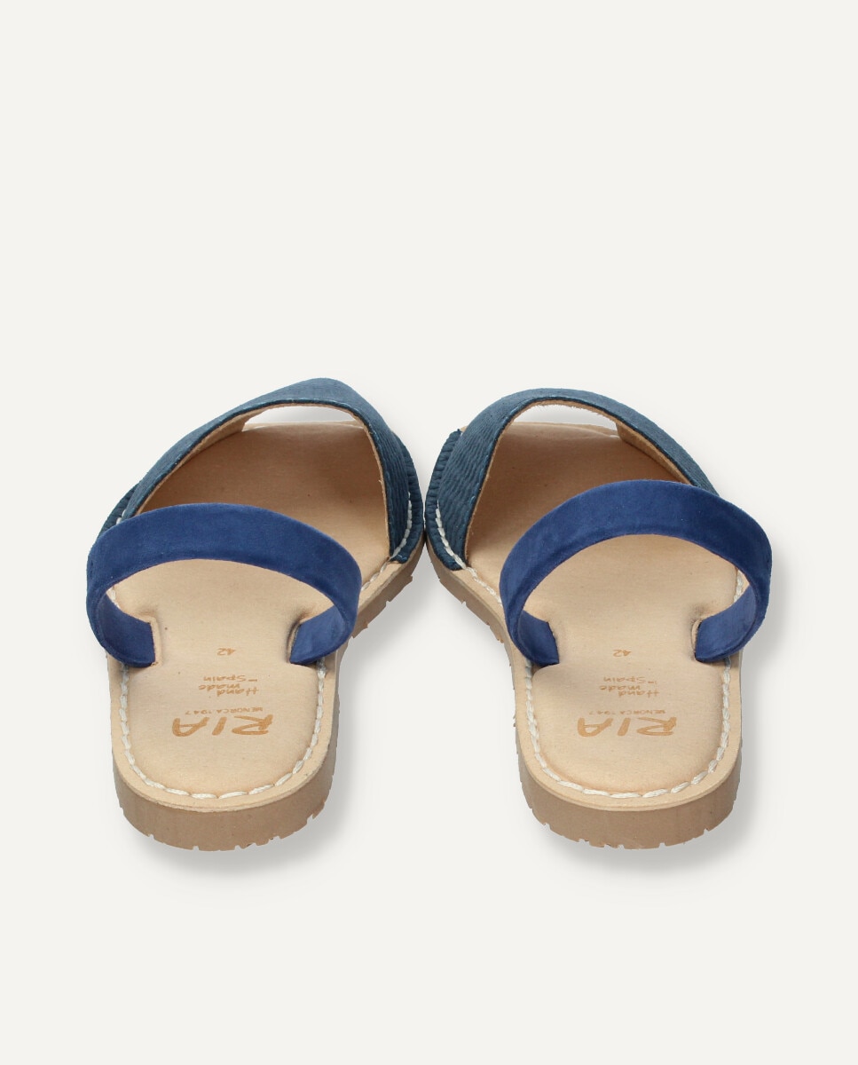 Menorquinas de hombre en piel con plantilla - Ria Menorca - Azul marino Azul marino-5