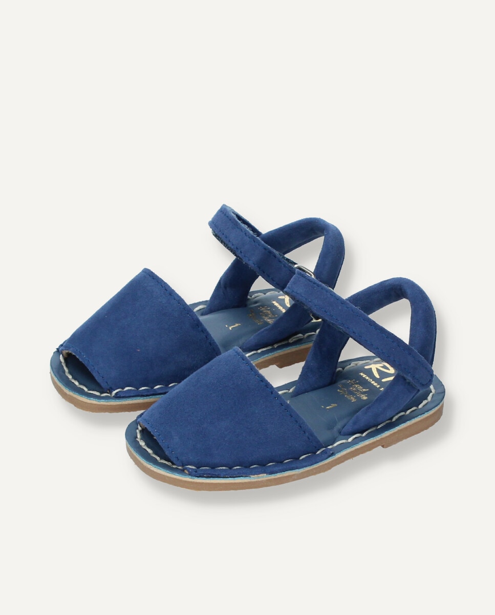 Monocolor bebe piel caprina - Ria Menorca - Azul índigo Azul índigo-3
