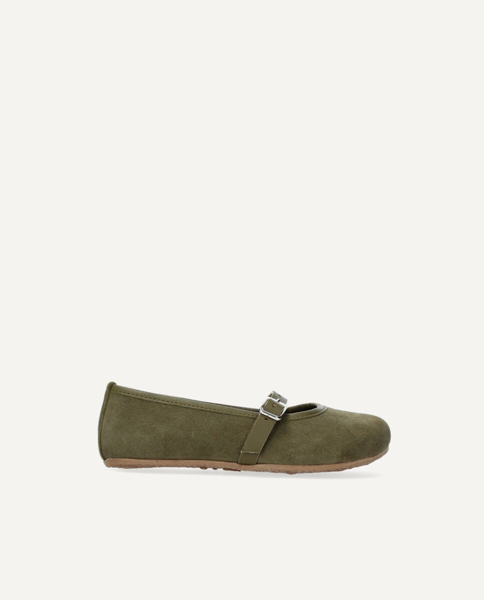 Imagen 0 de Mercedita Barefoot Infantil en color liso Kaki