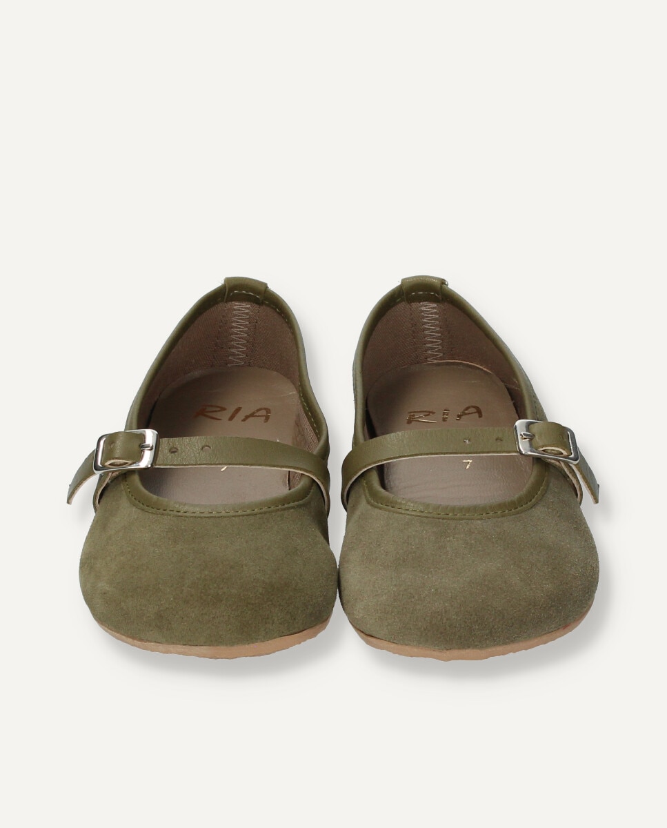 Mercedita Barefoot Infantil en color liso - Ria Menorca - Kaki Kaki-2