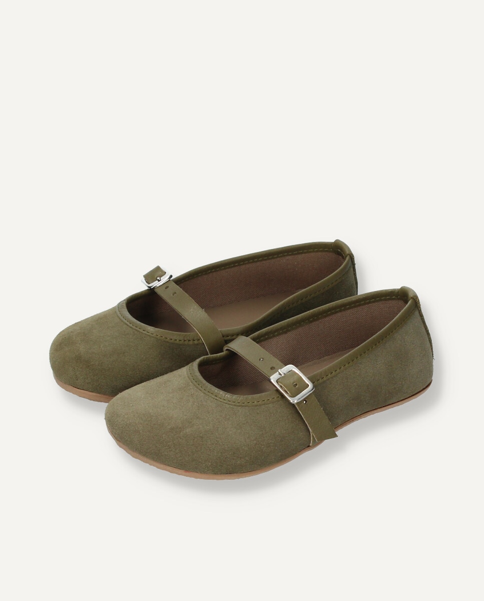 Mercedita Barefoot Infantil en color liso - Ria Menorca - Kaki Kaki-3