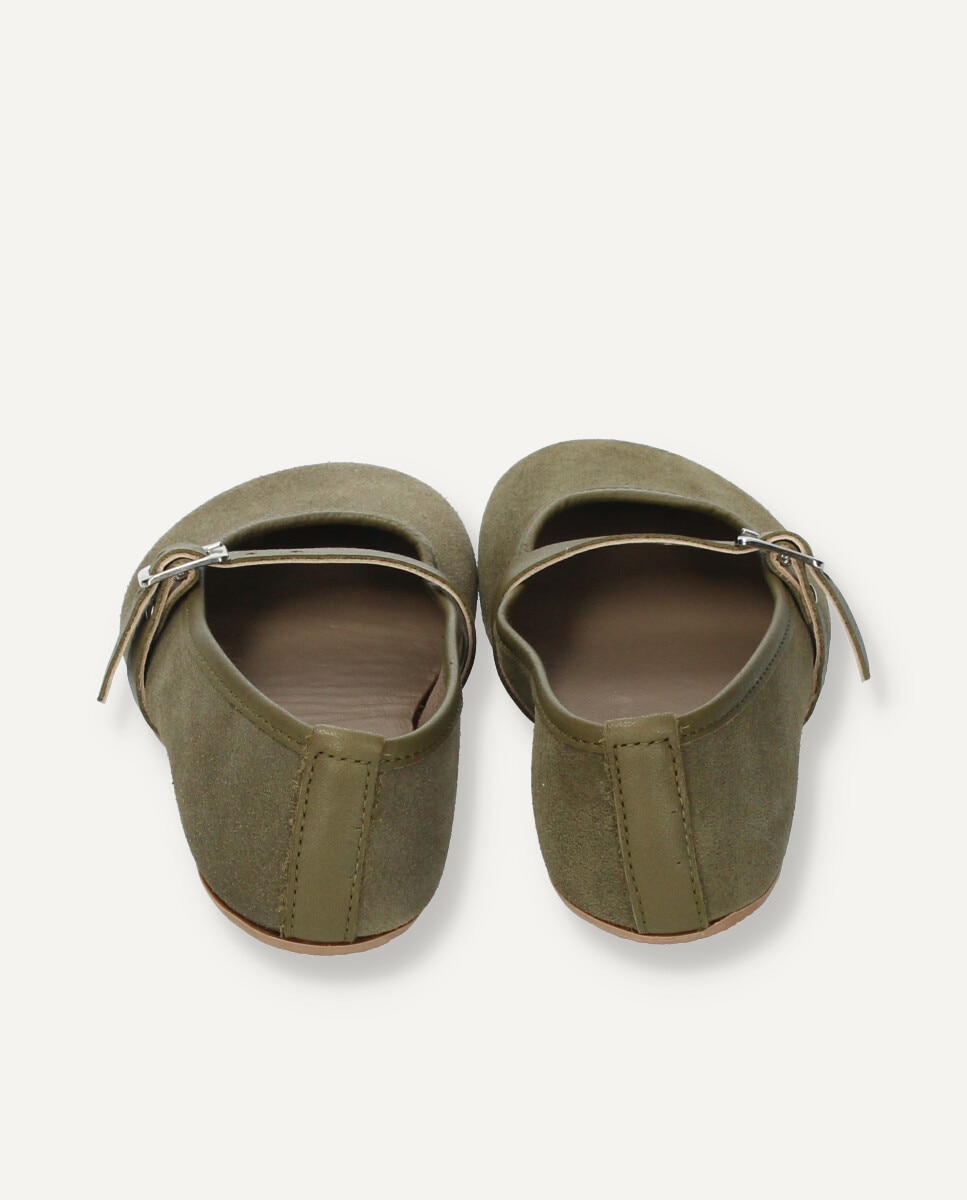 Mercedita Barefoot Infantil en color liso - Ria Menorca - Kaki Kaki-5